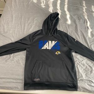 Men’s medium New Era combine authentic LA Rams pullover hoodie